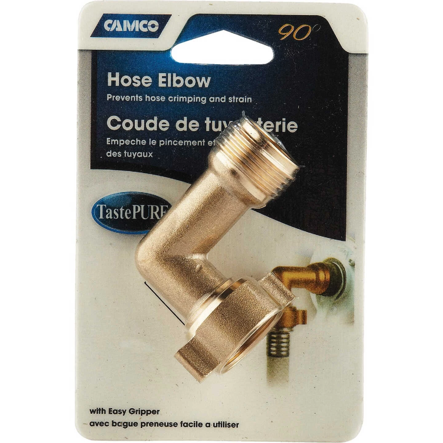 Camco Brass 90 Deg RV Water Hose Elbow 4 Camco Brass 90 Deg RV Water Hose Elbow - Image 2