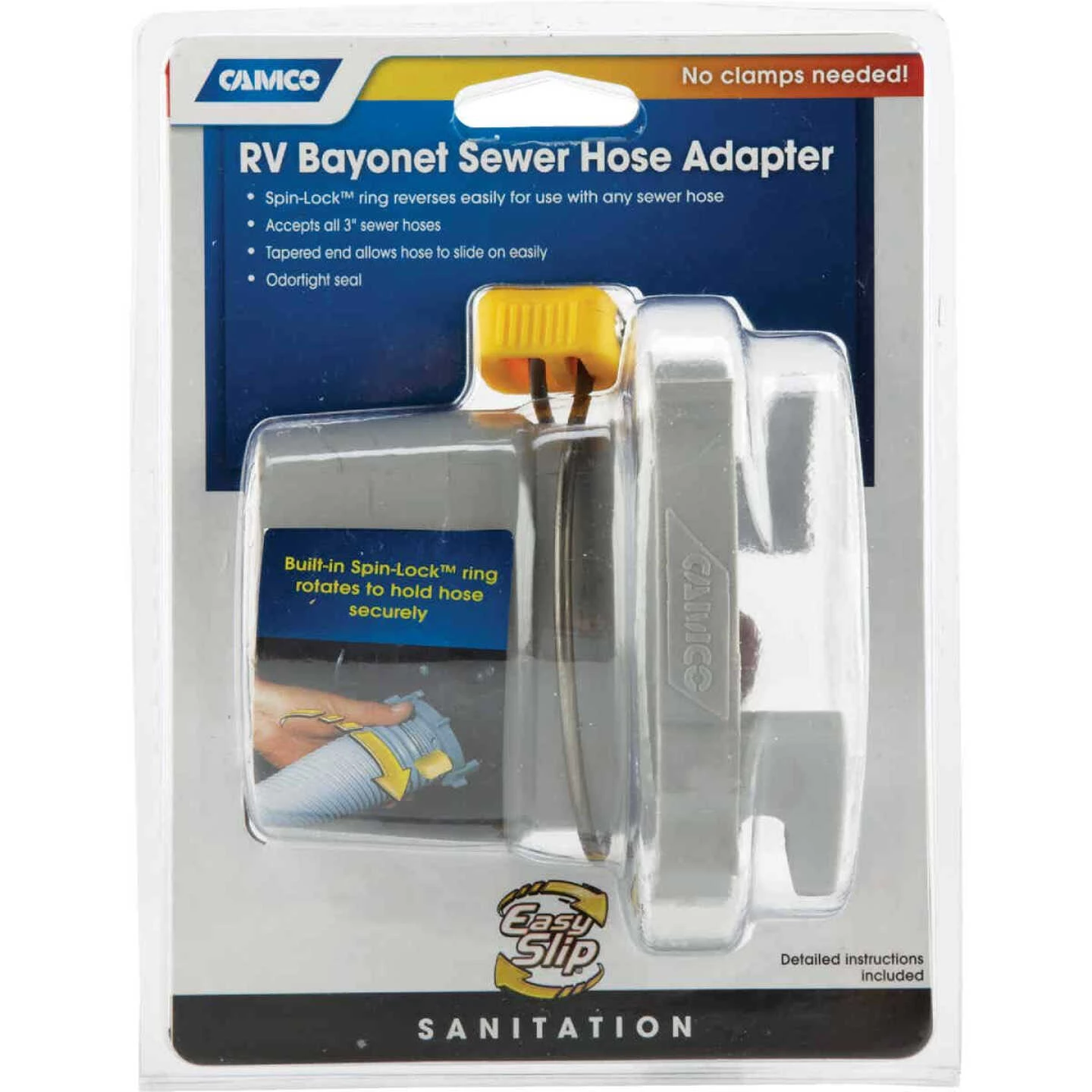 Camco Easy Slip RV Sewer Hose Adapter 4 Camco Easy Slip RV Sewer Hose Adapter - Image 2