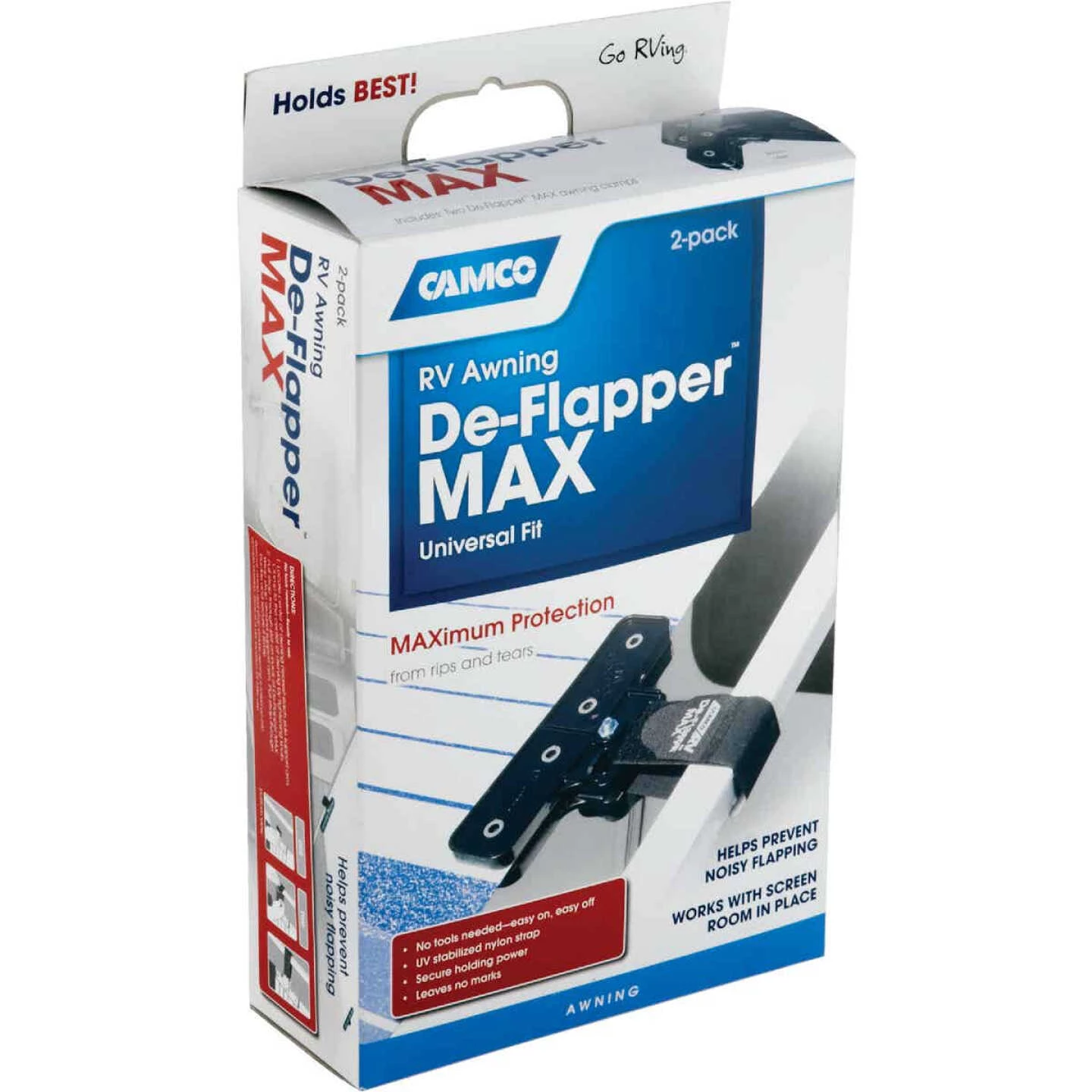 Camco Plastic RV De-Flapper Awning Strap, (2-Pack) 4 Camco Plastic RV De-Flapper Awning Strap, (2-Pack) - Image 2