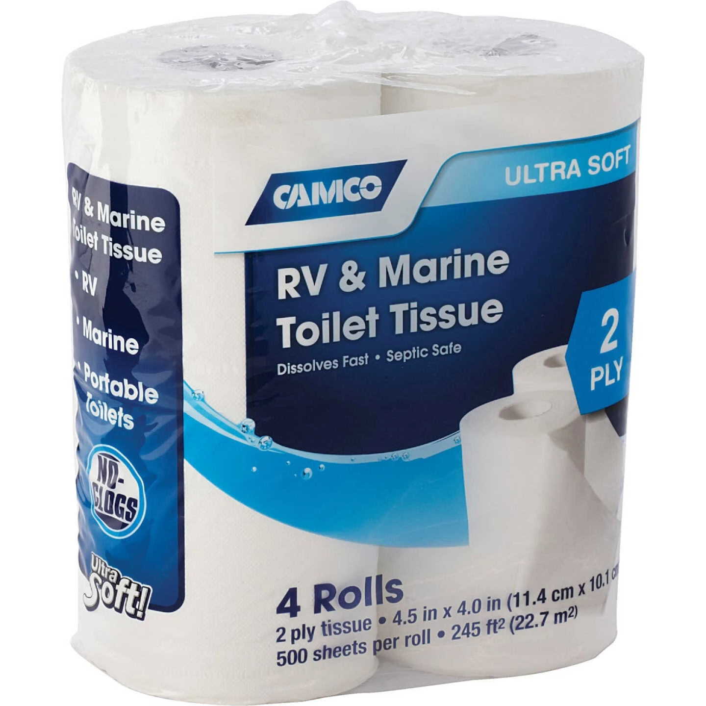 Camco RV & Marine 2-Ply Toilet Paper (4 Regular Rolls) 2 Camco RV & Marine 2-Ply Toilet Paper (4 Regular Rolls)