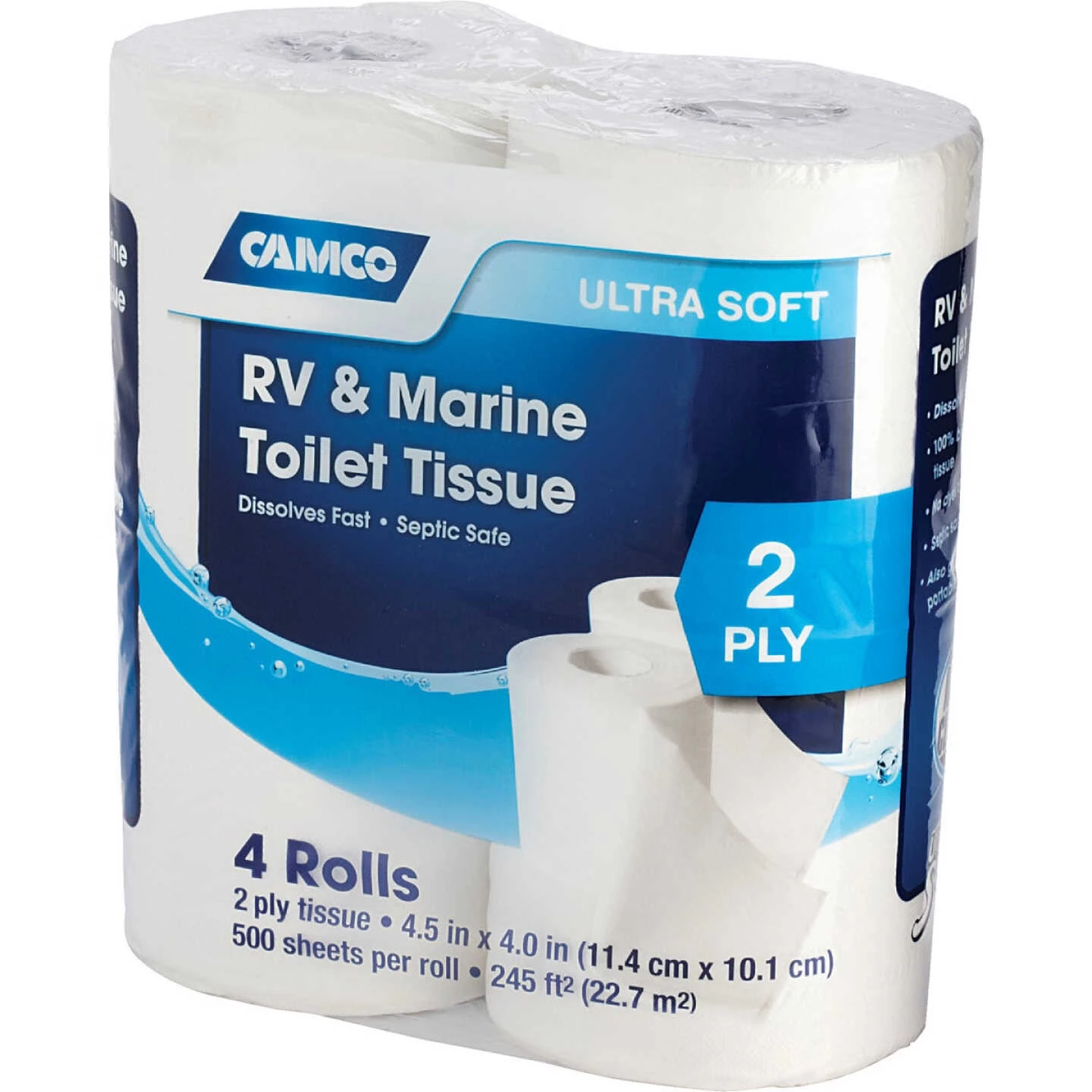 Camco RV & Marine 2-Ply Toilet Paper (4 Regular Rolls) 4 Camco RV & Marine 2-Ply Toilet Paper (4 Regular Rolls) - Image 3
