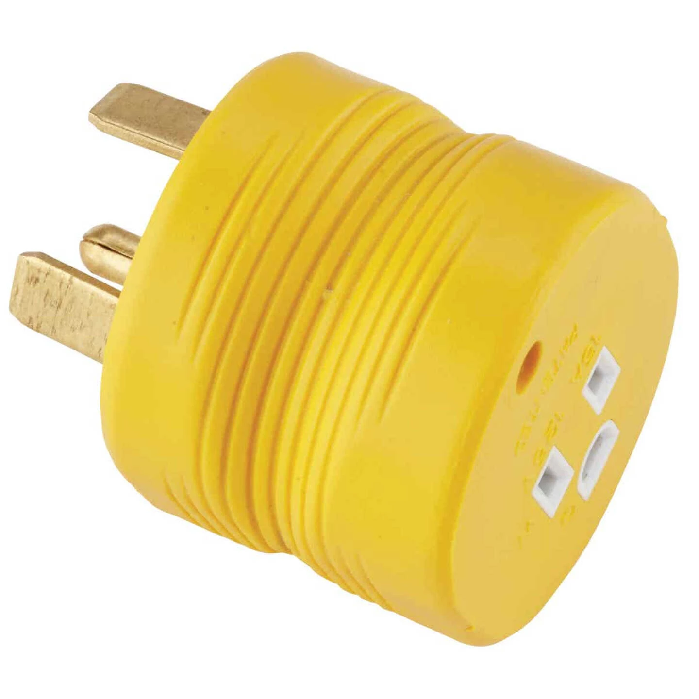 Camco Power Grip 30A Male To 15A Female RV Plug Adapter 3 Camco Power Grip 30A Male To 15A Female RV Plug Adapter