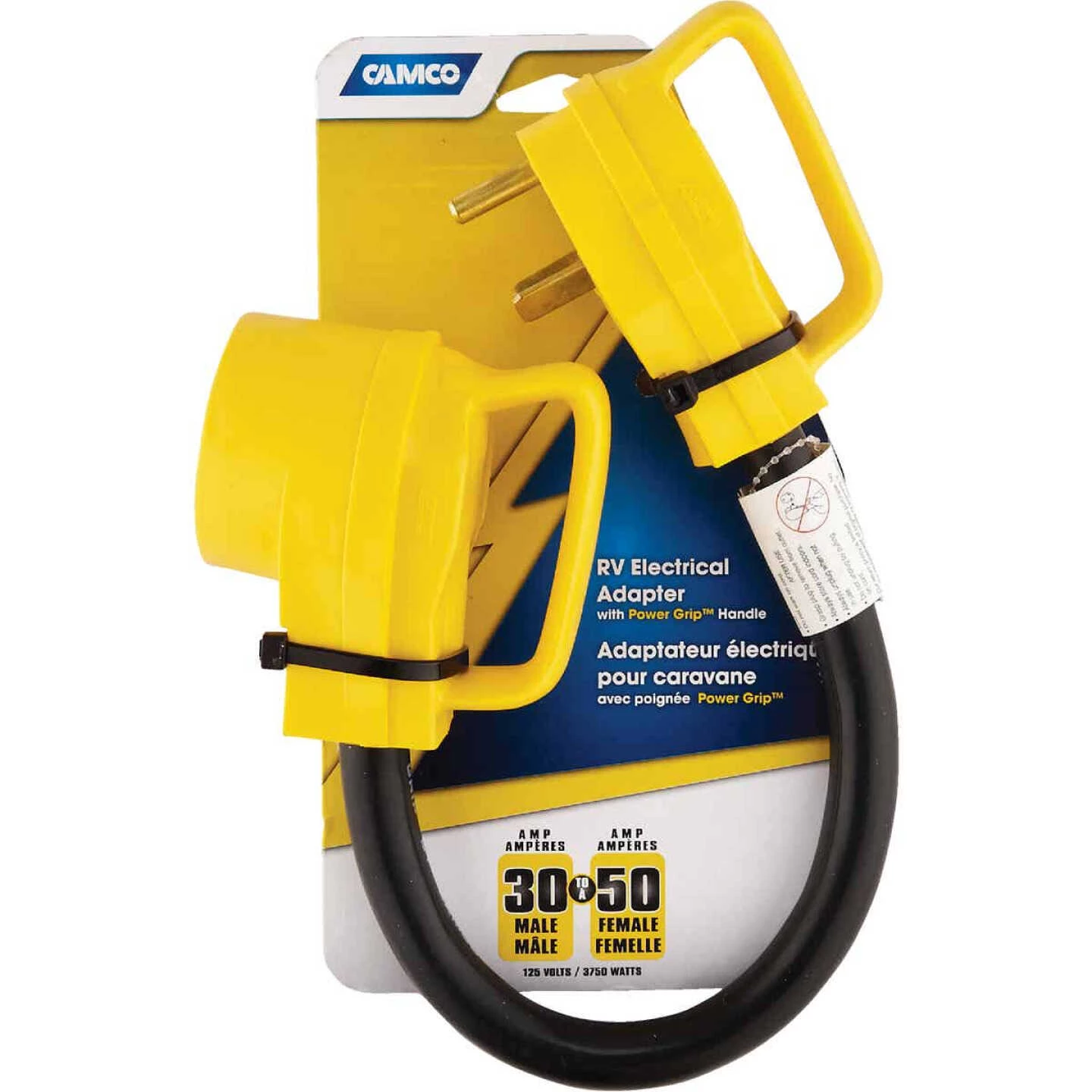 Camco PowerGrip 30A/50A Dogbone RV Power Cord Adapter 4 Camco PowerGrip 30A/50A Dogbone RV Power Cord Adapter - Image 2
