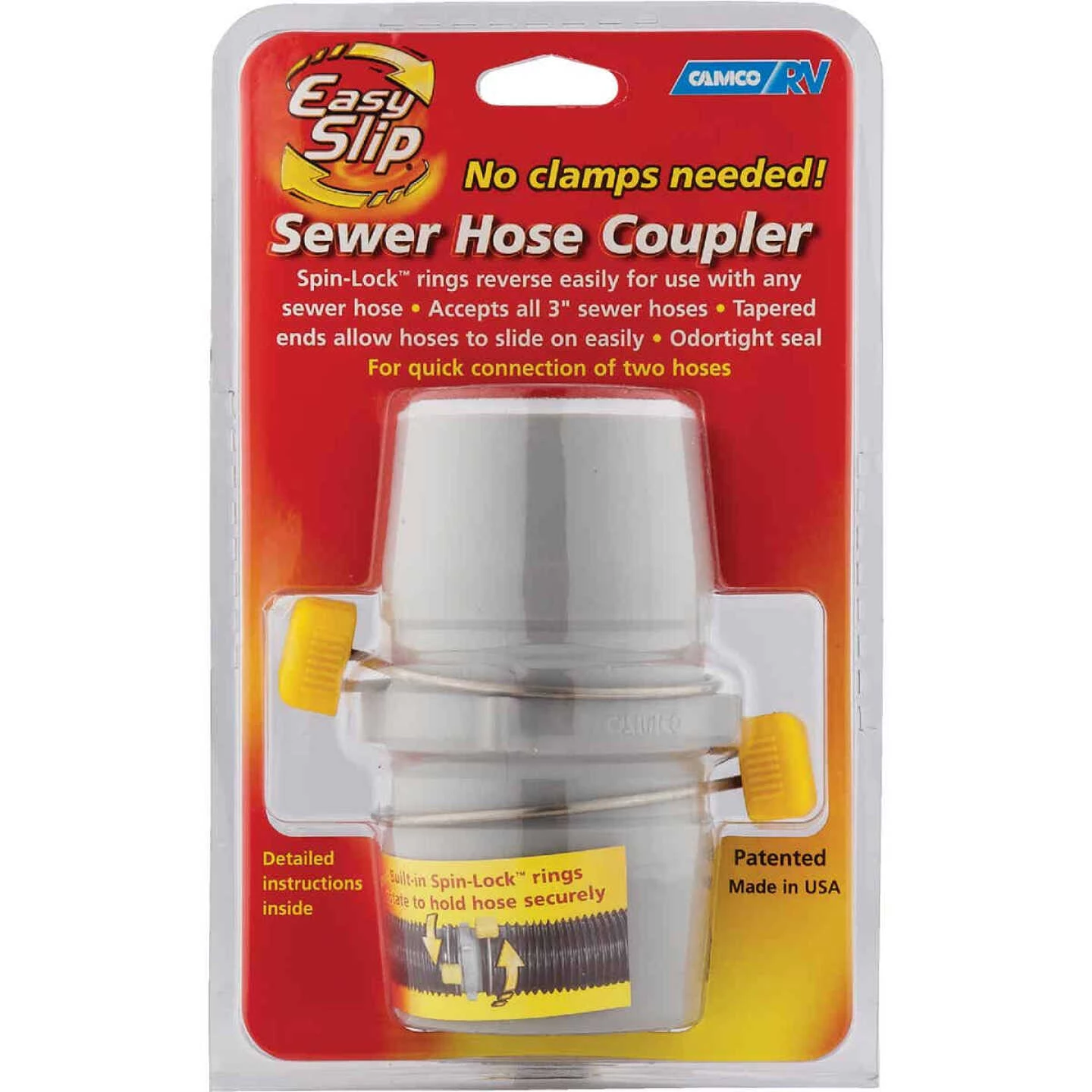 Camco Easy Slip RV Sewer Hose Coupler 4 Camco Easy Slip RV Sewer Hose Coupler - Image 2