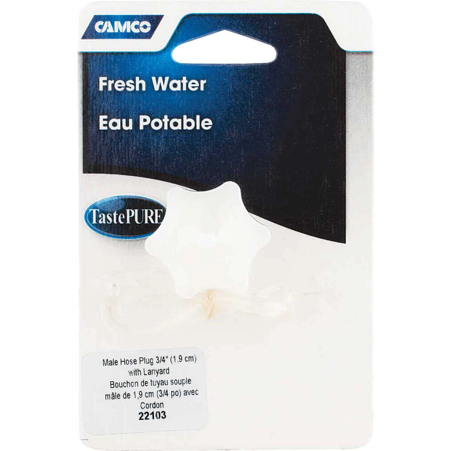 Camco Male Hose Plug With Lanyard 4 Camco Male Hose Plug With Lanyard - Image 2