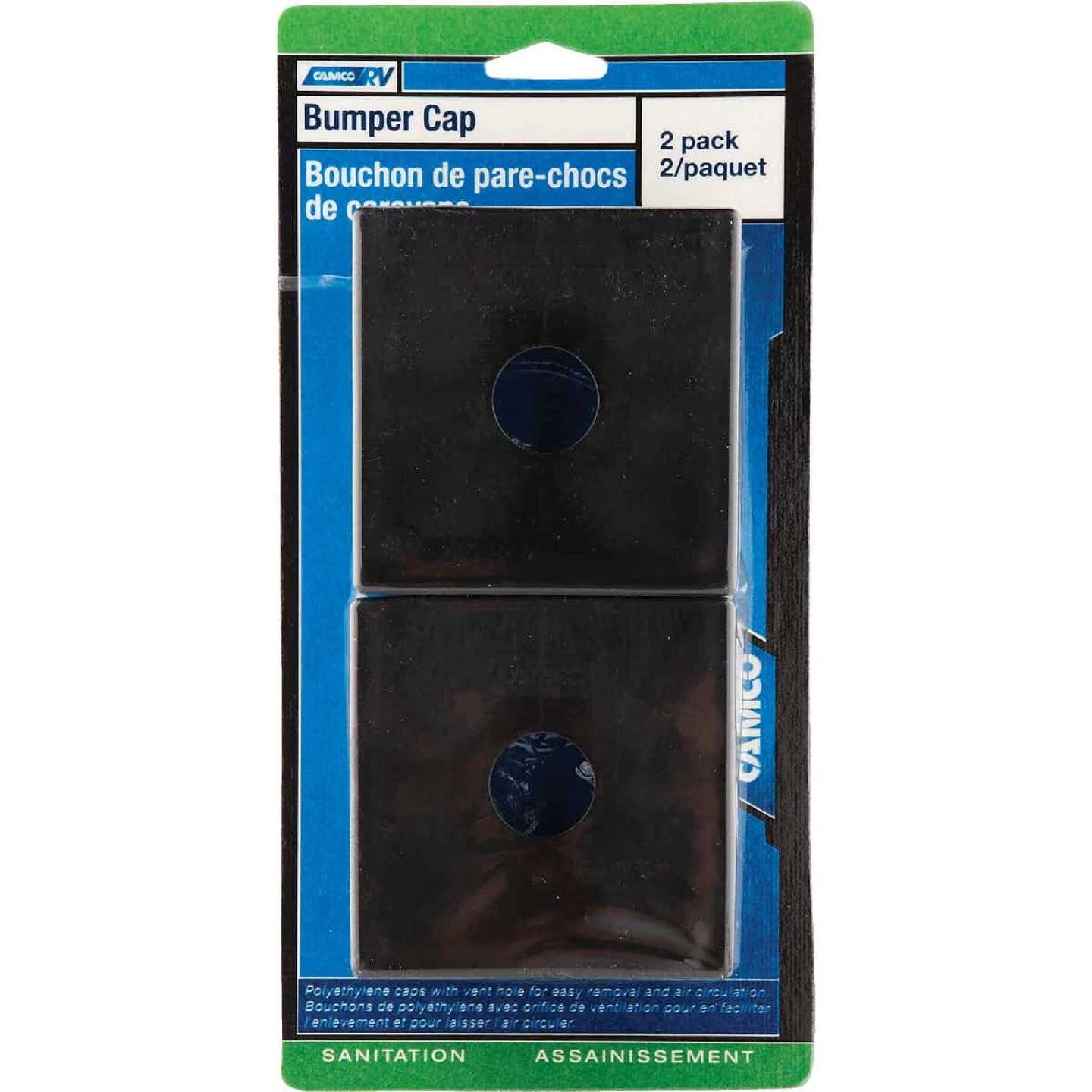 Camco 4 In. Polyethylene RV Bumper Cap, (2-Pack) 4 Camco 4 In. Polyethylene RV Bumper Cap, (2-Pack) - Image 2