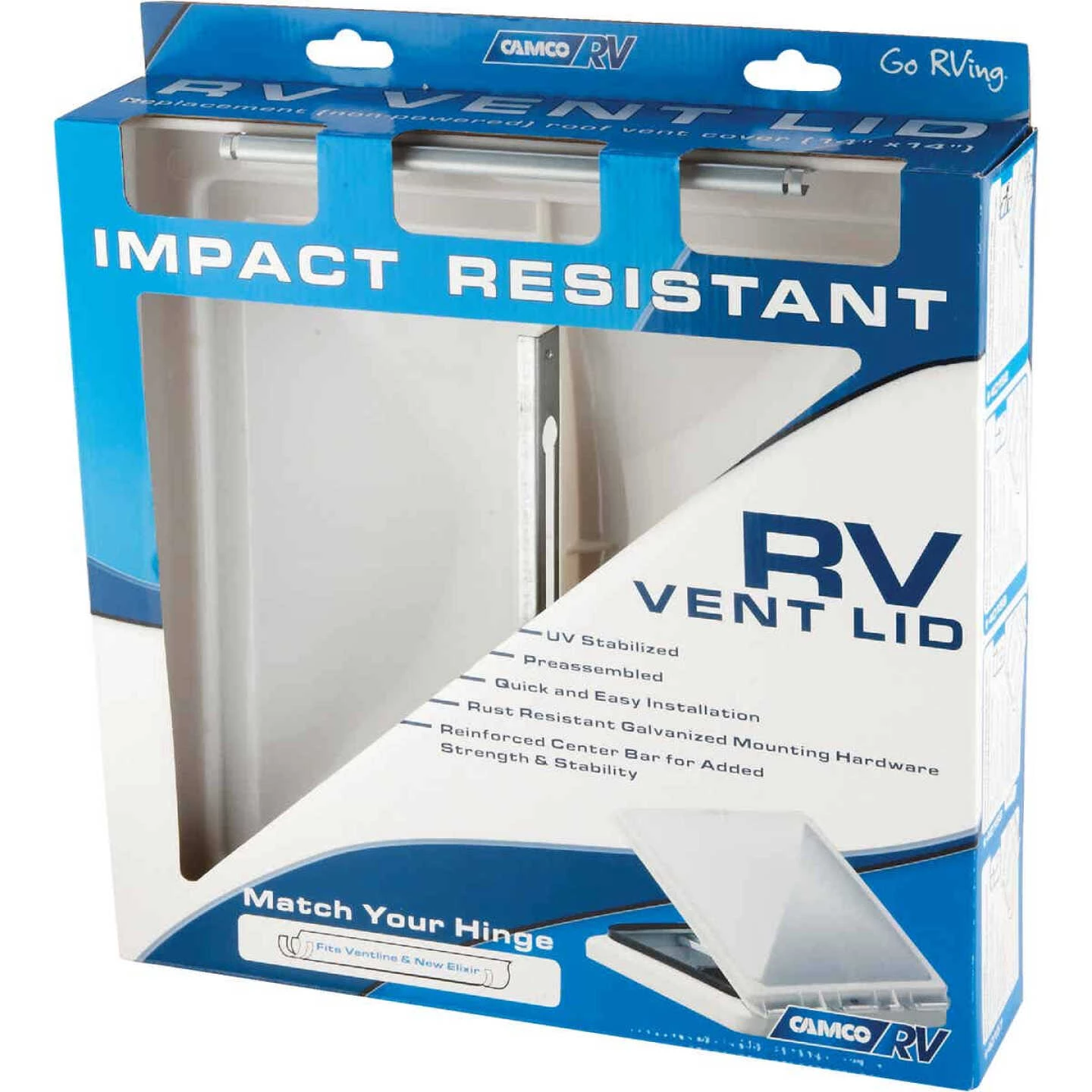 Camco 14 In. X 14 In. Poly Impact-resistant RV Vent Lid 5 Camco 14 In. X 14 In. Poly Impact-resistant RV Vent Lid - Image 3