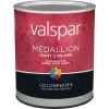 Valspar Medallion 100% Acrylic Paint & Primer Satin Exterior House Paint, White, 1 Qt. 2 Valspar Medallion 100% Acrylic Paint & Primer Satin Exterior House Paint, White, 1 Qt. -Valspar Online store ItemImage 772983 q5x19b 6clxs0 a0jhnb