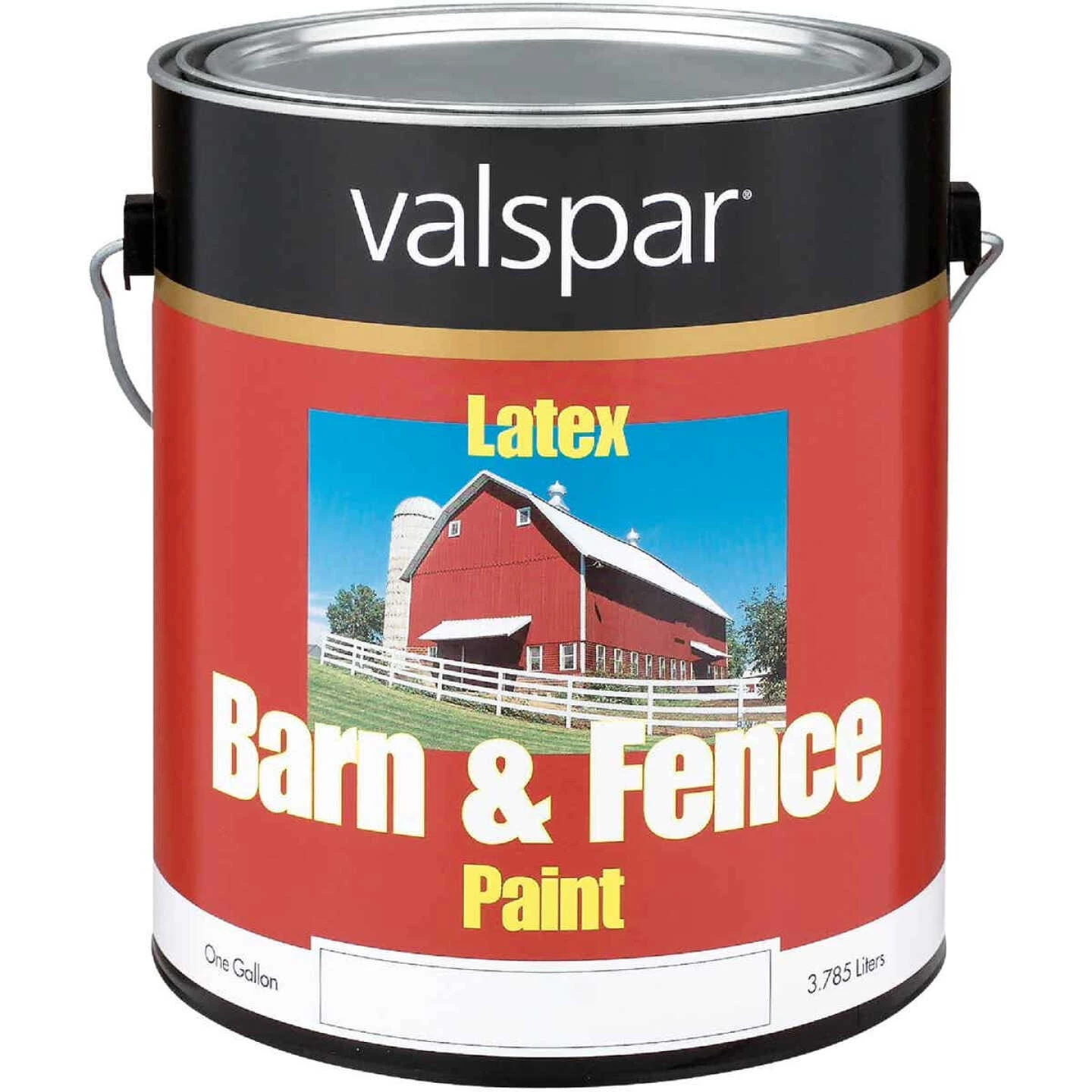 Valspar Latex Paint & Primer In One Flat Barn & Fence Paint, Red, 1 Gal. 3 Valspar Latex Paint & Primer In One Flat Barn & Fence Paint, Red, 1 Gal.