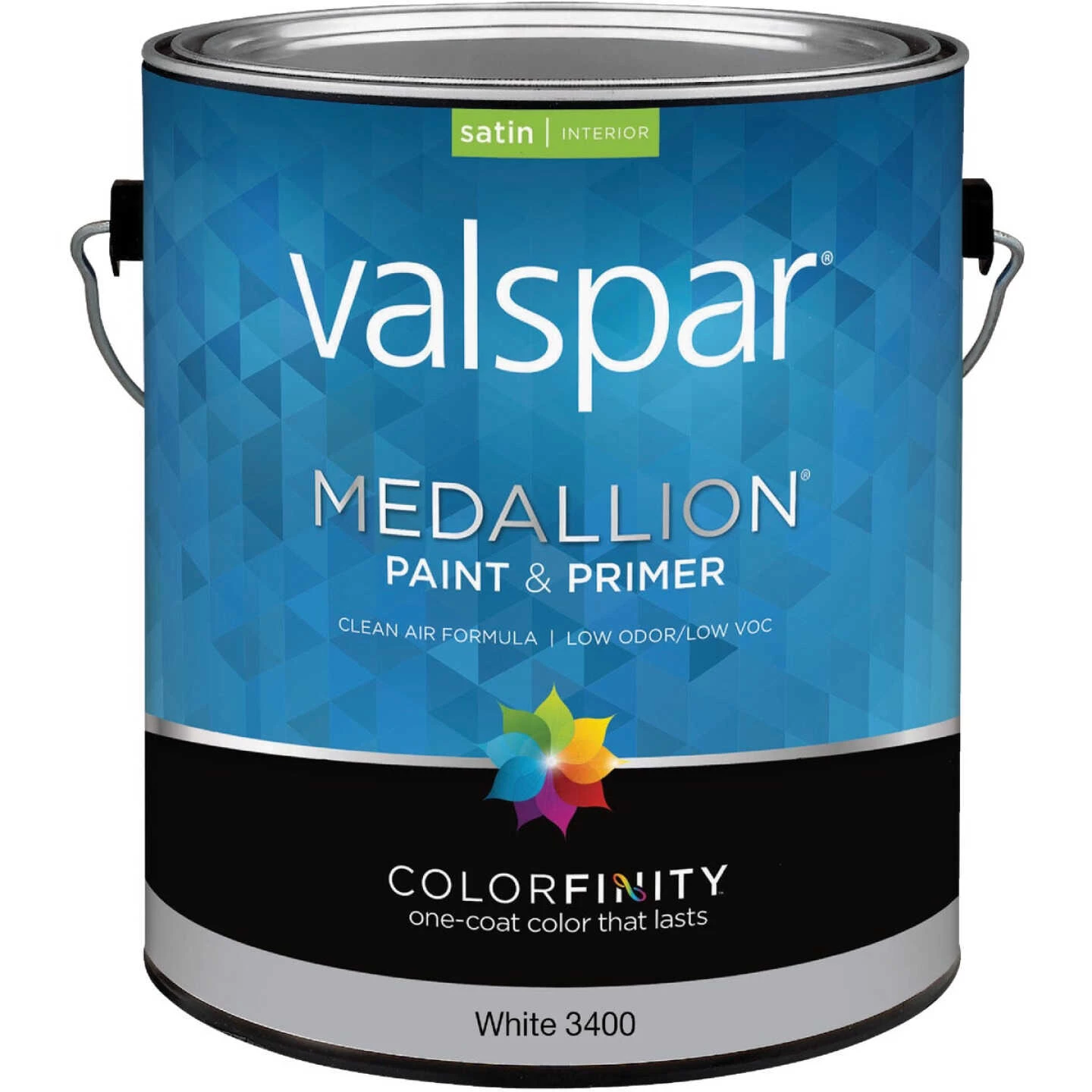 Valspar Medallion 100% Acrylic Paint & Primer Satin Interior Wall Paint, White, 1 Gal. 3 Valspar Medallion 100% Acrylic Paint & Primer Satin Interior Wall Paint, White, 1 Gal.