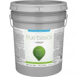 True Basics By Valspar Flat Exterior Paint, 5 Gal., Pastel Base