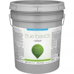 True Basics By Valspar Flat Exterior Paint, 5 Gal., Clear Base
