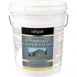 Valspar 5 Gal White Semi-Gloss Metal Building Paint
