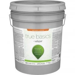 True Basics By Valspar Semi-Gloss Exterior Paint, 5 Gal., Clear Base