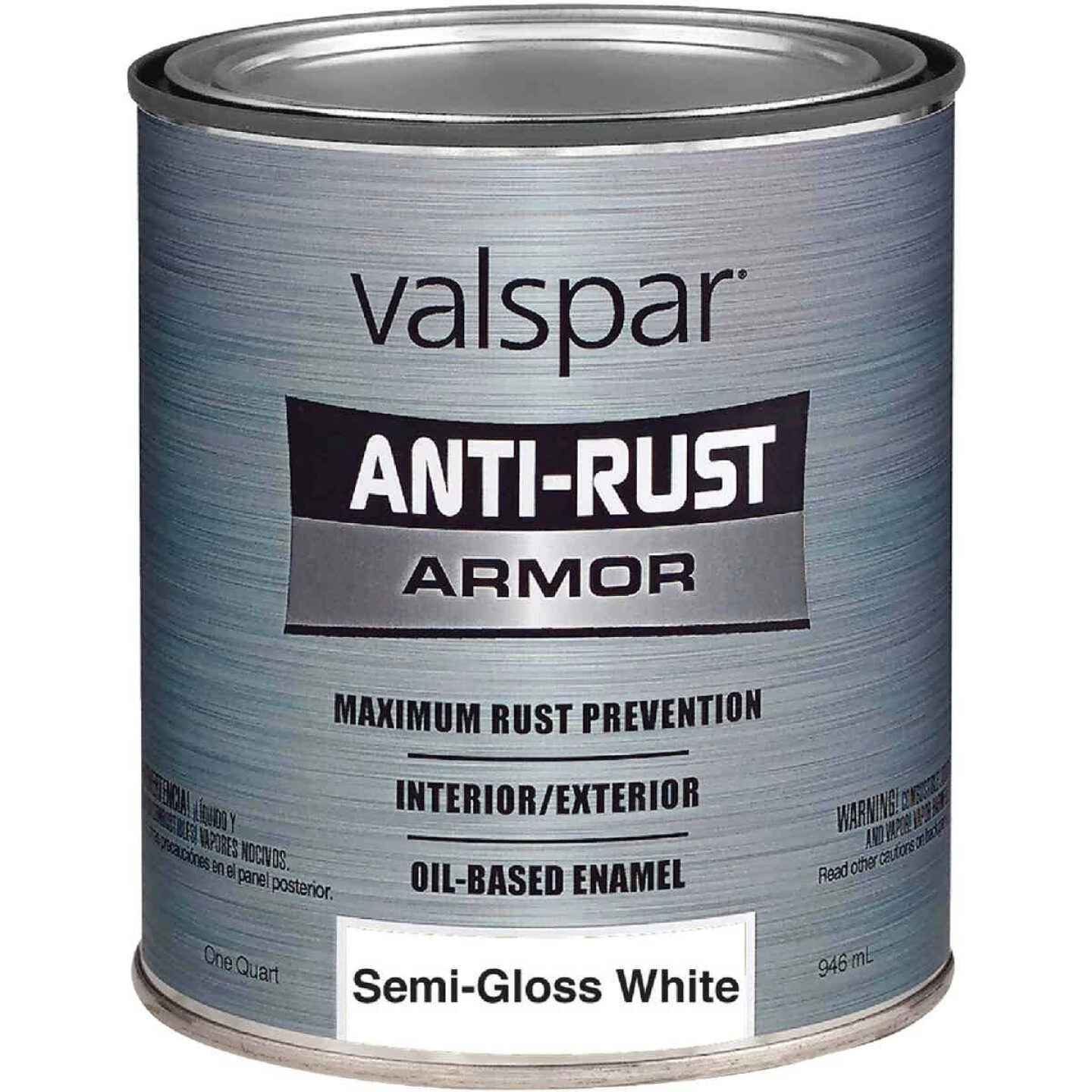 Valspar Anti-Rust Oil-Based Semi-Gloss Armor Rust Control Enamel, White, 1 Qt. 3 Valspar Anti-Rust Oil-Based Semi-Gloss Armor Rust Control Enamel, White, 1 Qt.