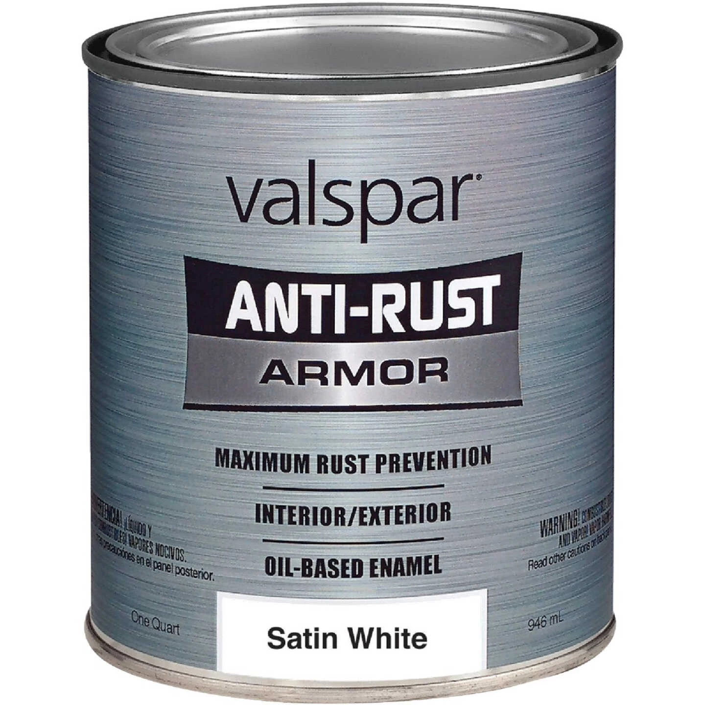 Valspar Anti-Rust Oil-Based Satin Armor Rust Control Enamel, White, 1 Qt. 3 Valspar Anti-Rust Oil-Based Satin Armor Rust Control Enamel, White, 1 Qt.