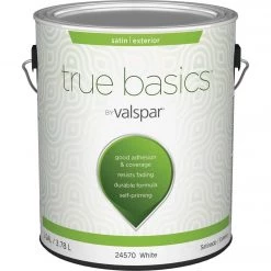 True Basics By Valspar Satin Exterior House Paint, 1 Gal., White