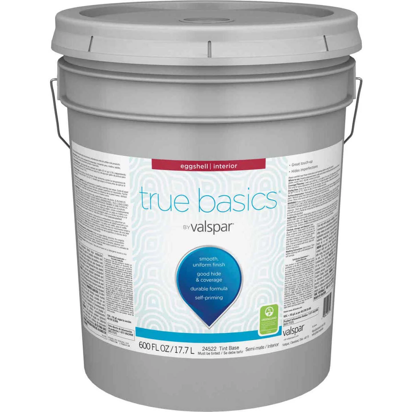 True Basics By Valspar Eggshell Interior Paint, 5 Gal. Tint Base 3 True Basics By Valspar Eggshell Interior Paint, 5 Gal. Tint Base