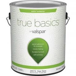 True Basics By Valspar Satin Exterior House Paint, 1 Gal., Clear Base
