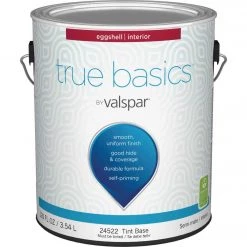 True Basics By Valspar Eggshell Interior Wall Paint, 1 Gal., Tint Base