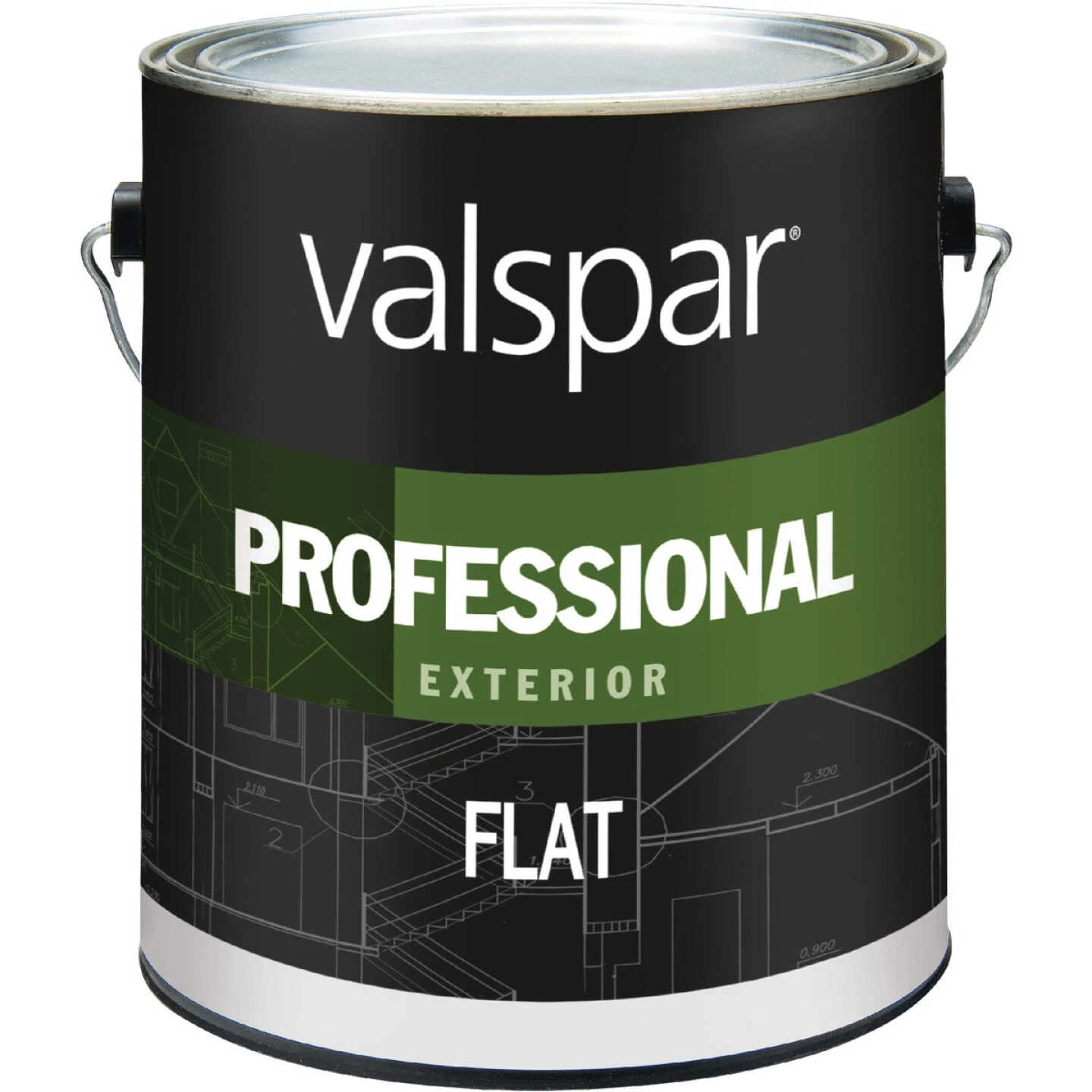 Valspar Professional 100% Acrylic Flat Exterior House Paint, White, 1 Gal. 3 Valspar Professional 100% Acrylic Flat Exterior House Paint, White, 1 Gal.
