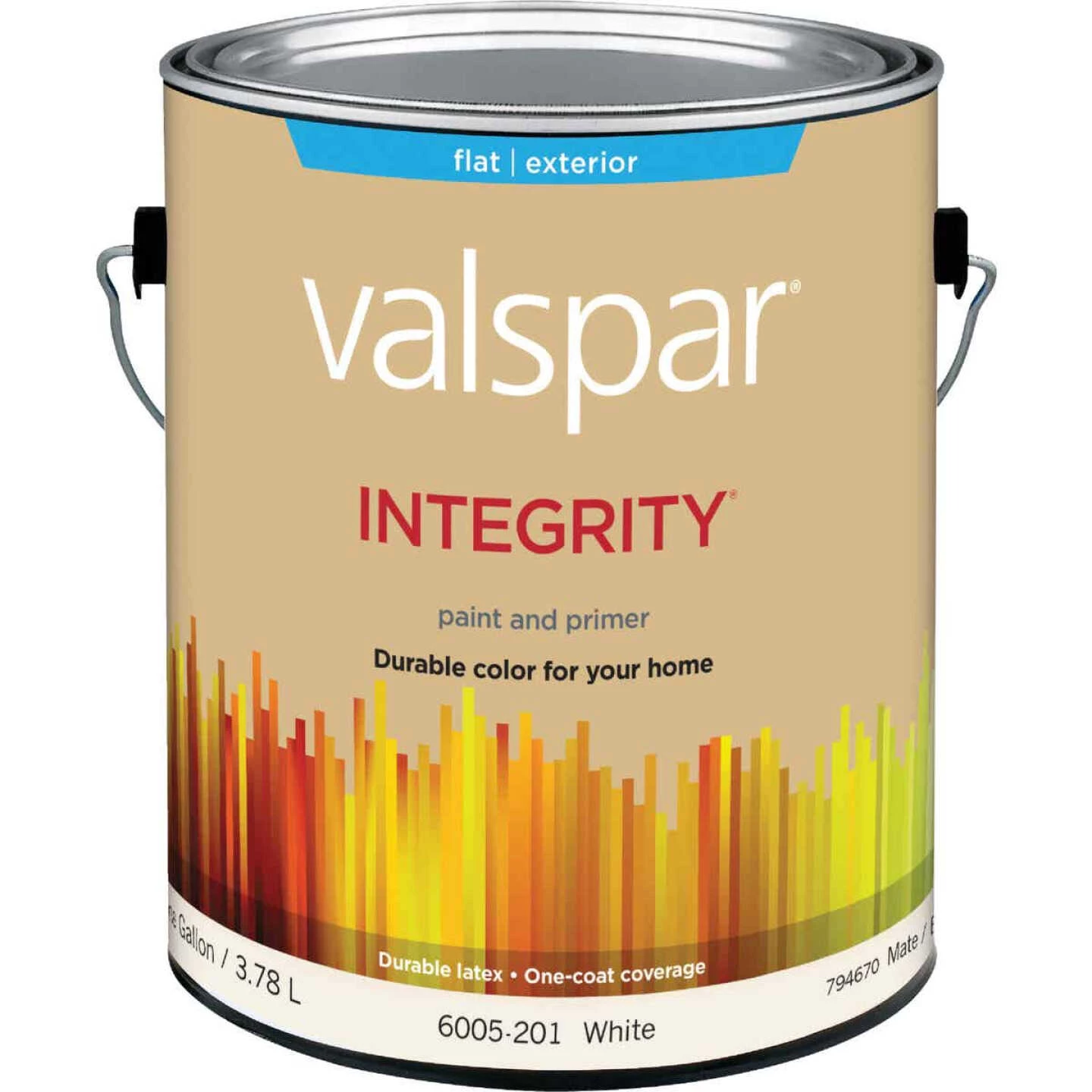 Valspar Integrity Latex Paint And Primer Flat Exterior House Paint, White, 1 Gal. 3 Valspar Integrity Latex Paint And Primer Flat Exterior House Paint, White, 1 Gal.