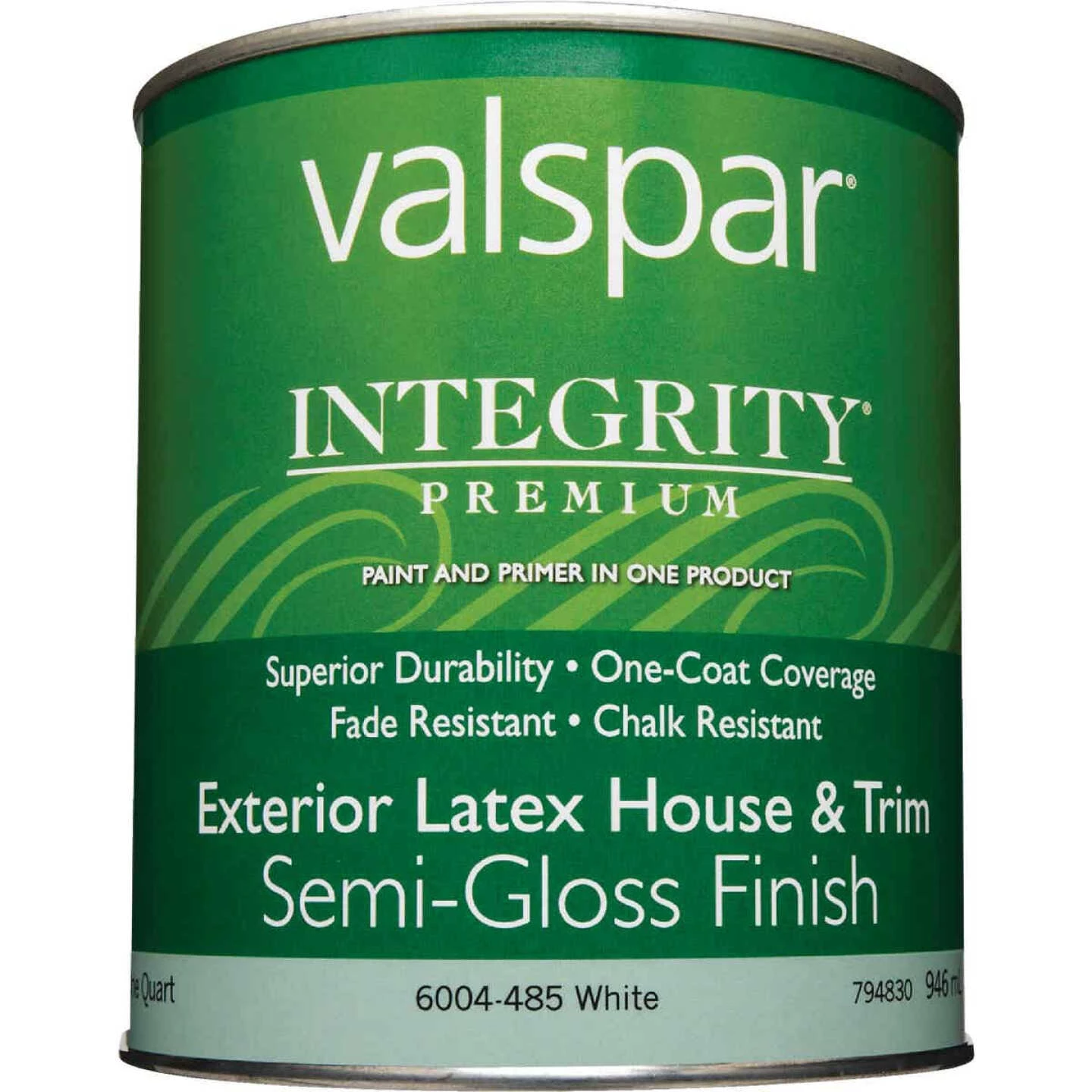 Valspar Integrity Latex Paint And Primer Semi-Gloss Exterior House Paint, White, 1 Qt. 4 Valspar Integrity Latex Paint And Primer Semi-Gloss Exterior House Paint, White, 1 Qt. - Image 2