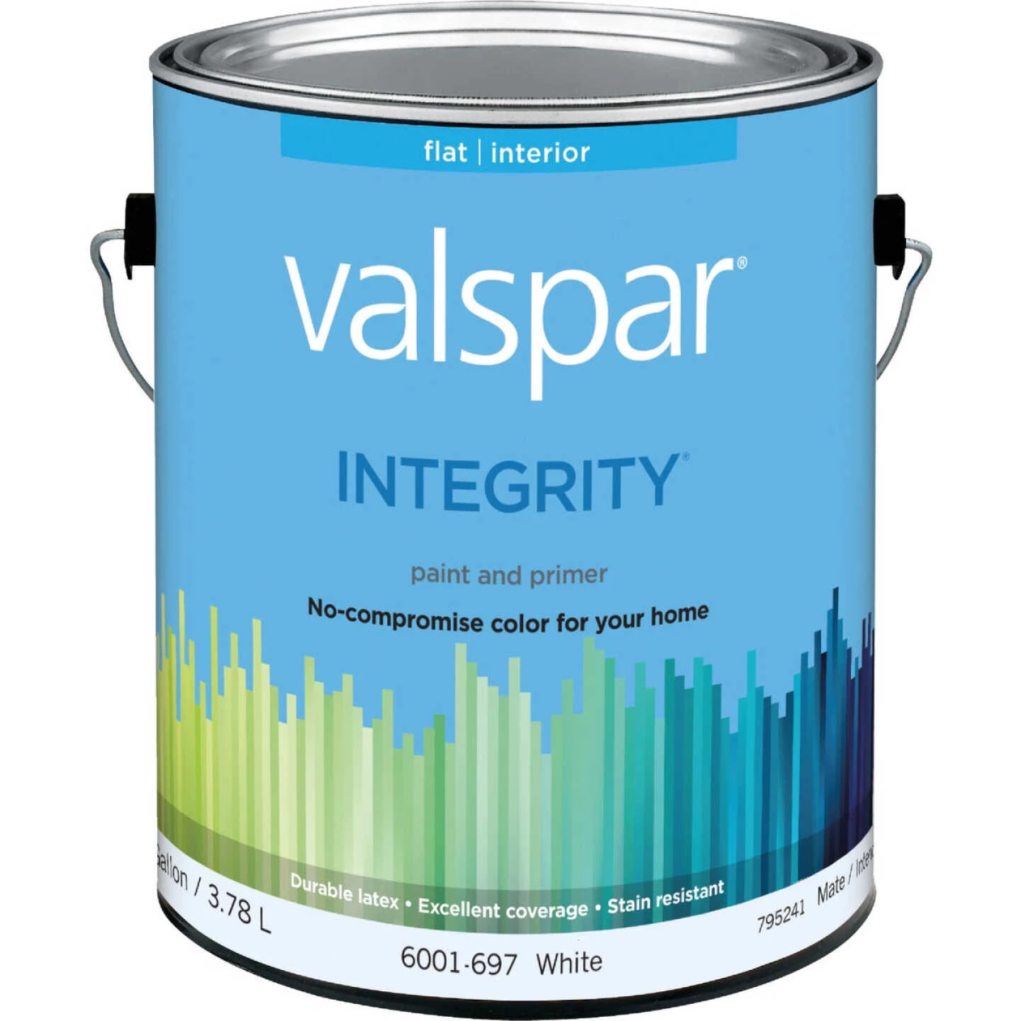 Valspar Integrity Latex Paint And Primer Flat Interior Wall Paint, White, 1 Gal. 3 Valspar Integrity Latex Paint And Primer Flat Interior Wall Paint, White, 1 Gal.