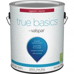 True Basics By Valspar Eggshell Interior Wall Paint, 1 Gal., Clear Base