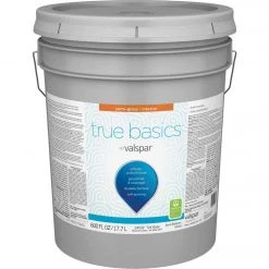 True Basics By Valspar Semi-Gloss Interior Paint, 5 Gal., Tint Base