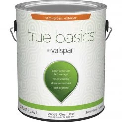 True Basics By Valspar Semi-Gloss Exterior House Paint, 1 Gal., Clear Base