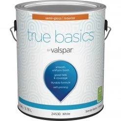 True Basics By Valspar Semi-Gloss Interior Wall Paint, 1 Gal., White
